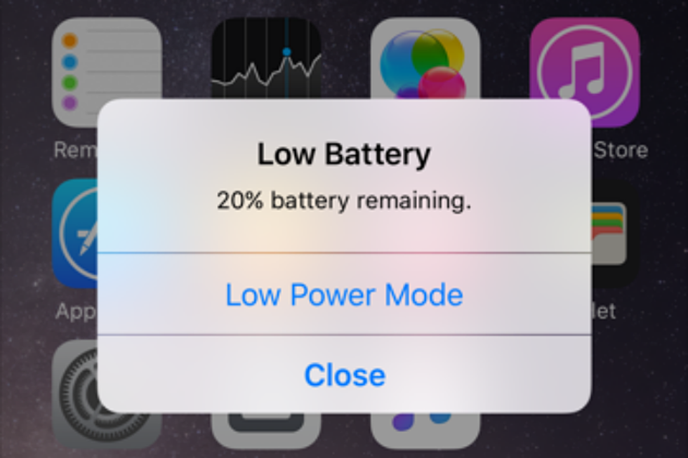 smartphone issues - low battery