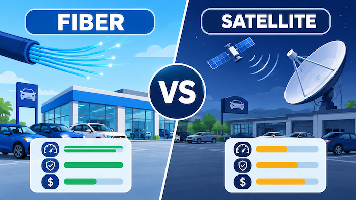 Fiber vs Satellite Internet for Dealers: Talking Points 2026